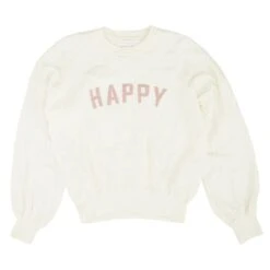 Spiritual Gangster Ivory Graphic Happy Block Party Sweater