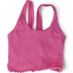 Spiritual Gangster Pink Solid Amor Cropped Tank