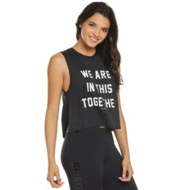 Spiritual Gangster We Are Tech Crop Tank Black
