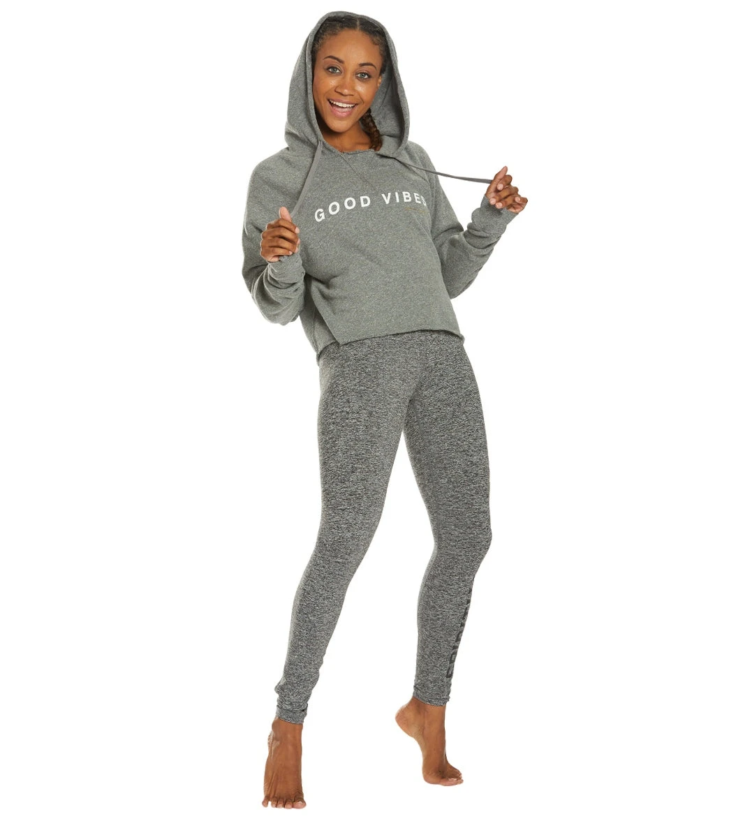 Spiritual Gangster Good Vibes Stella Rocker Hoodie Medium Heather Grey - Image 3