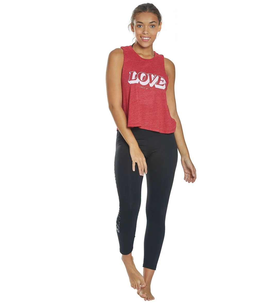 Spiritual Gangster Love Crop Tank Crimson - Image 3