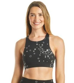 Spiritual Gangster Stars High Neck Yoga Sports Bra