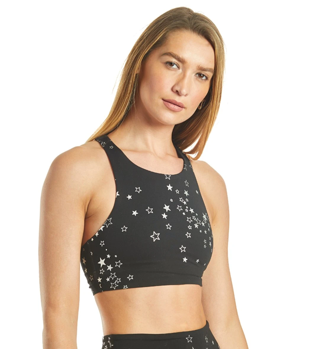 Spiritual Gangster Stars High Neck Yoga Sports Bra - Image 2
