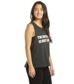 Spiritual Gangster My Side Gigi Muscle Tank Vintage Black