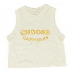 Spiritual Gangster White Graphic Cropped Tank