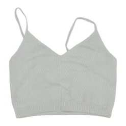 Spiritual Gangster White Solid Row Cropped Tank