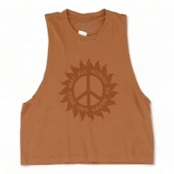 Spiritual Gangster Rust Graphic Happy & Free Active Tank