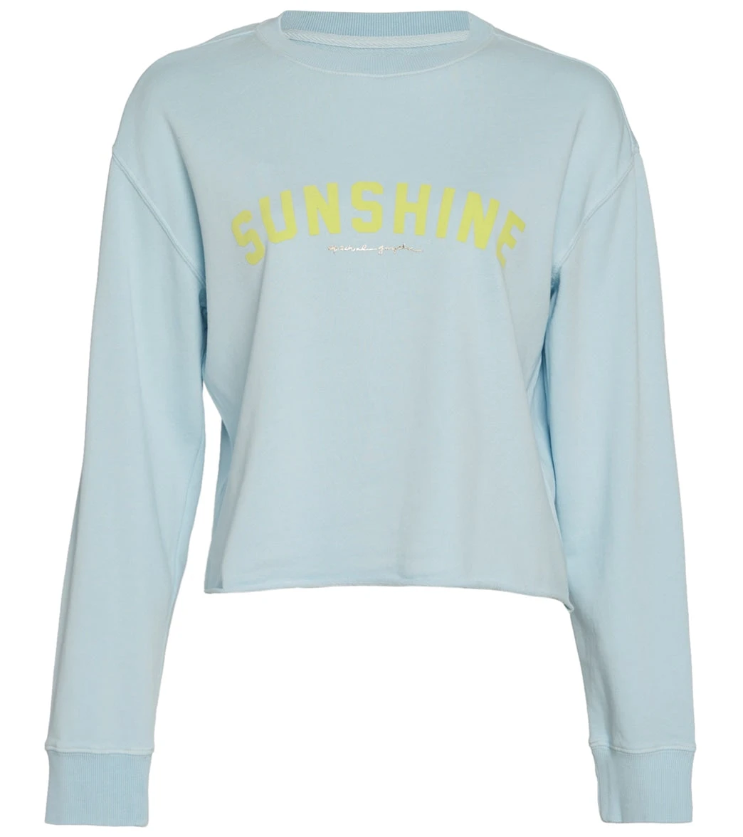 Spiritual Gangster Sunshine Mazzy Pullover Sweatshirt Washed Aqua - Image 2