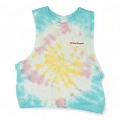 Spiritual Gangster Multi Tie Dye Cropped Tank
