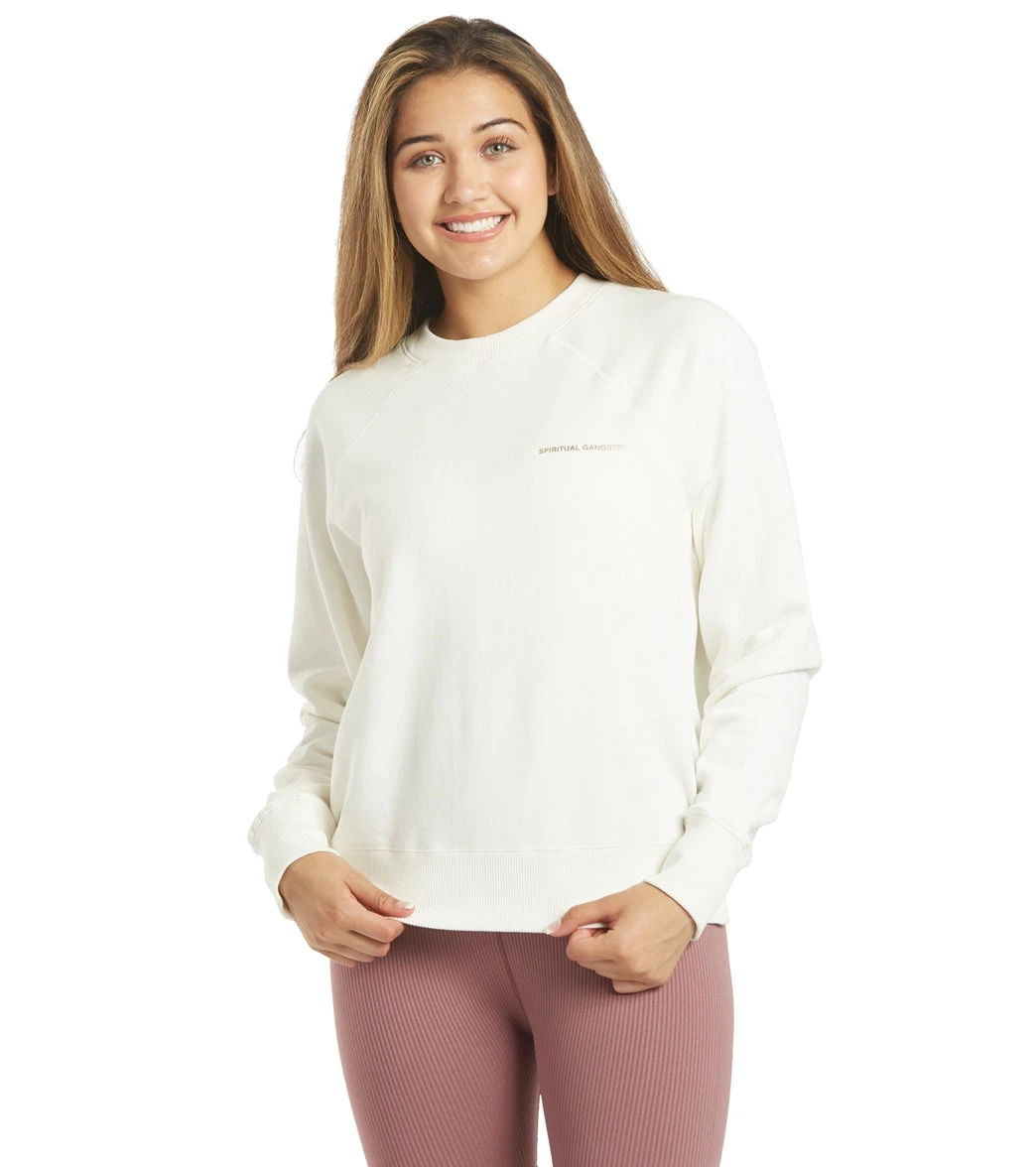 Spiritual Gangster Love Classic Crew Sweatshirt Cream - Image 5