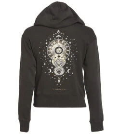 Spiritual Gangster Lunar Talullah Zip Hoodie Vintage Black