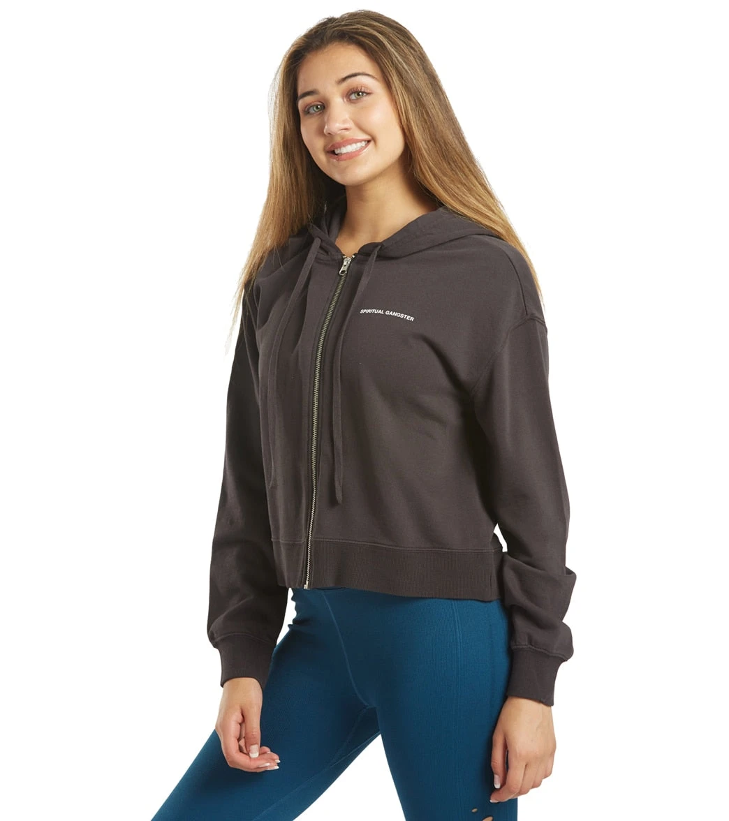 Spiritual Gangster SG Flow Zip Hoodie Vintage Black - Image 4