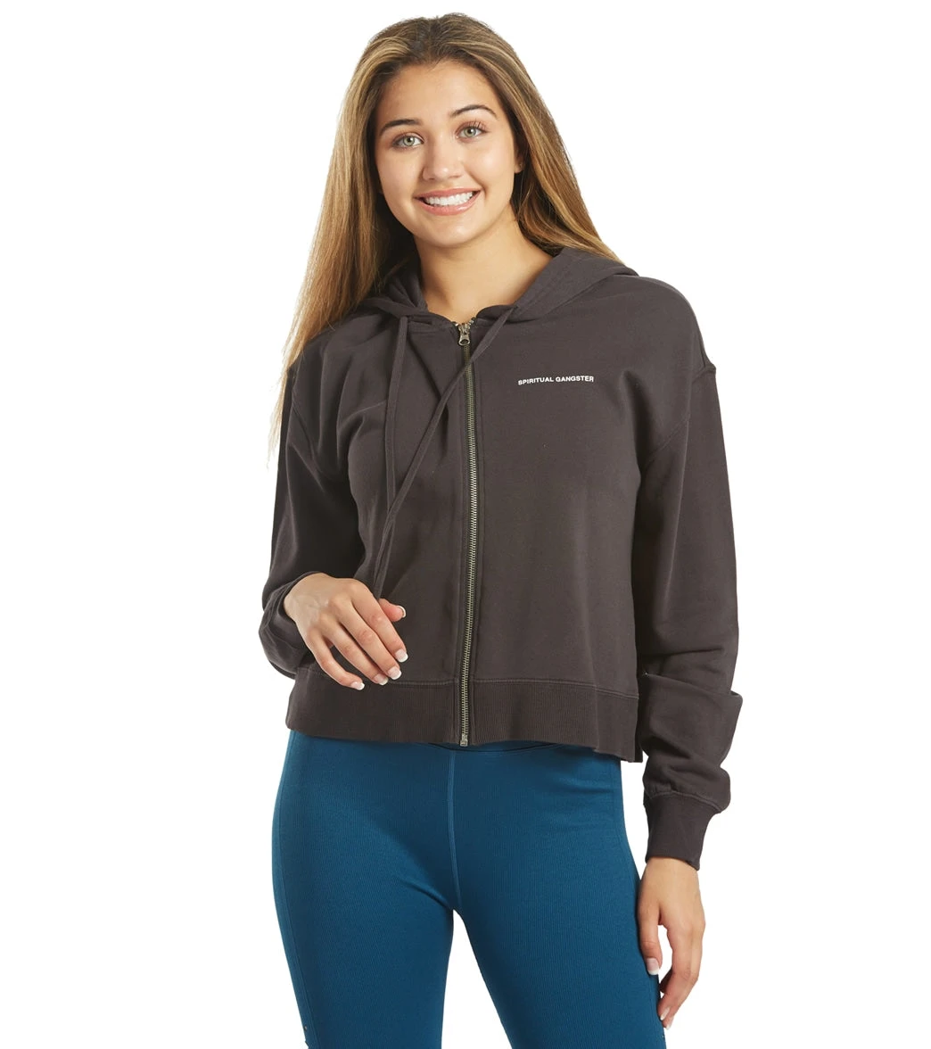 Spiritual Gangster SG Flow Zip Hoodie Vintage Black - Image 5