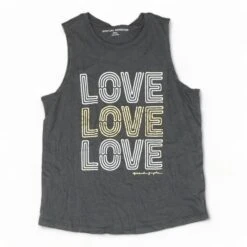 Spiritual Gangster Charcoal Graphic Love Muscle Tank