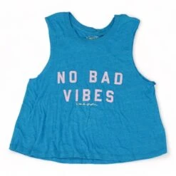 Spiritual Gangster Blue Graphic Amore Muscle Tank