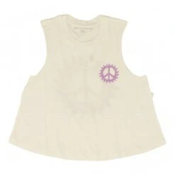 Spiritual Gangster White Graphic May All Beings Cropped Tank