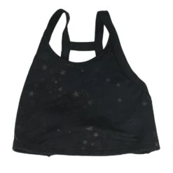 Spiritual Gangster Black Stars Wrapped In Love Sports Bra