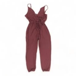 Spiritual Gangster Maroon Solid Jumpsuit