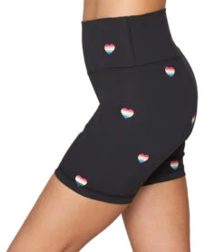 Spiritual Gangster SG Intent High Waisted Biker Shorts Summer Heart Print