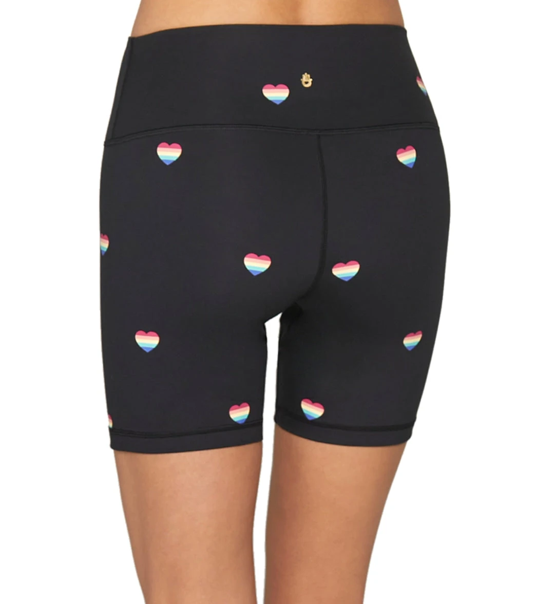 Spiritual Gangster SG Intent High Waisted Biker Shorts Summer Heart Print - Image 2