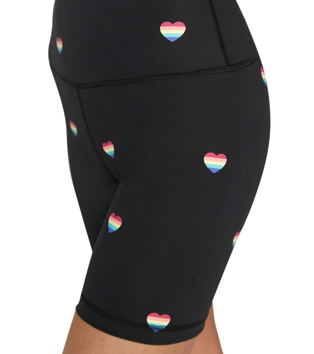 Spiritual Gangster SG Intent High Waisted Biker Shorts Summer Heart Print - Image 3