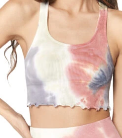 Spiritual Gangster Amor Crop Tank Seascape Spiral Tie Dye