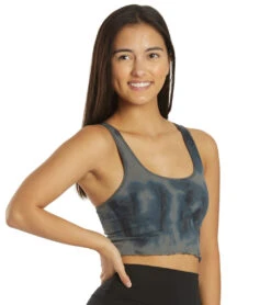 Spiritual Gangster Amor Crop Tank Steel Tie Dye