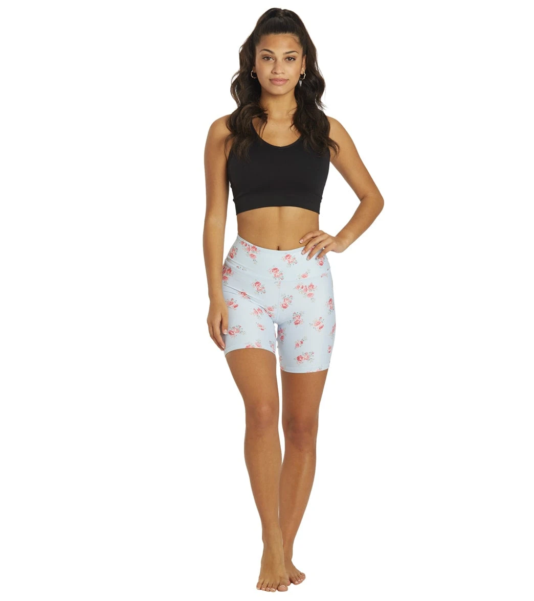 Spiritual Gangster SG Intent High Waisted Biker Short Floral Crush Print - Image 3