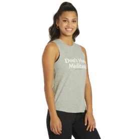 Spiritual Gangster Meditate Muscle Tank Heather Grey