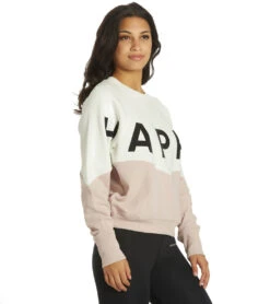Spiritual Gangster Happy Bridget Raglan Pullover Stone Rose Quartz