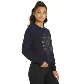 Spiritual Gangster Zodiac Crew Neck Savasana Pullover Night