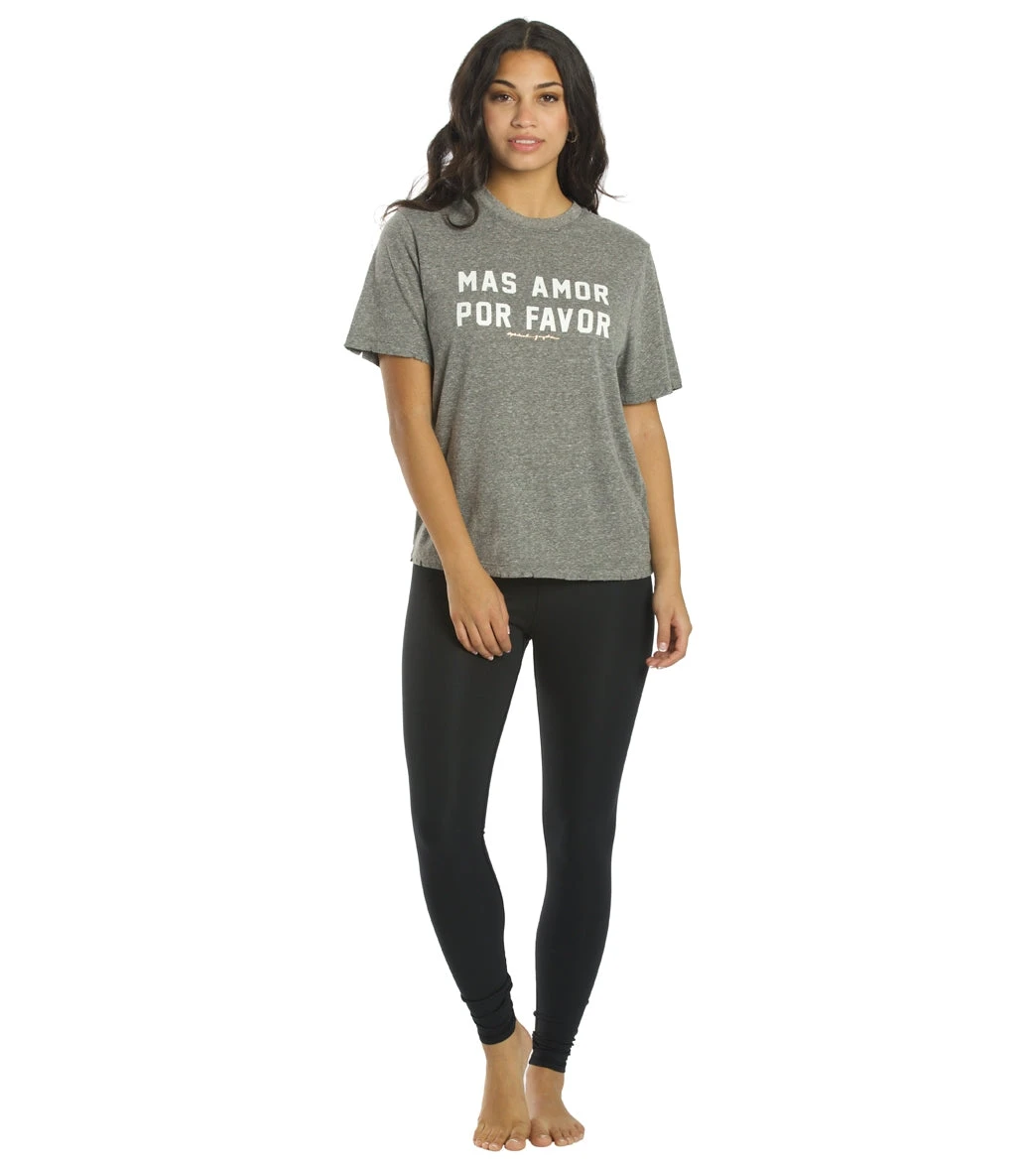 Spiritual Gangster Mas Amor Short Sleeve Tee Heather Grey - Image 3