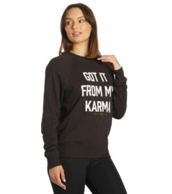 Spiritual Gangster Karma Old School Vintage Terry Pullover Vintage Black