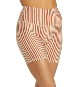 Spiritual Gangster SG Intent High Waisted Biker Short Amore Stripe Print