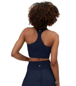 Spiritual Gangster High Neck Jacquard Bra Midnight Sky/Bluebird Day