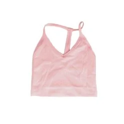 Spiritual Gangster Pink Solid Icon T-Back Sports Bra
