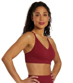 Spiritual Gangster Selene Seamless Triangle Rib Bra Ruby