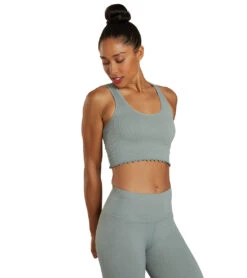 Spiritual Gangster Amor Crop Tank Stormy Blue