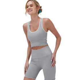 Spiritual Gangster Amor Crop Tank Fossil Grey