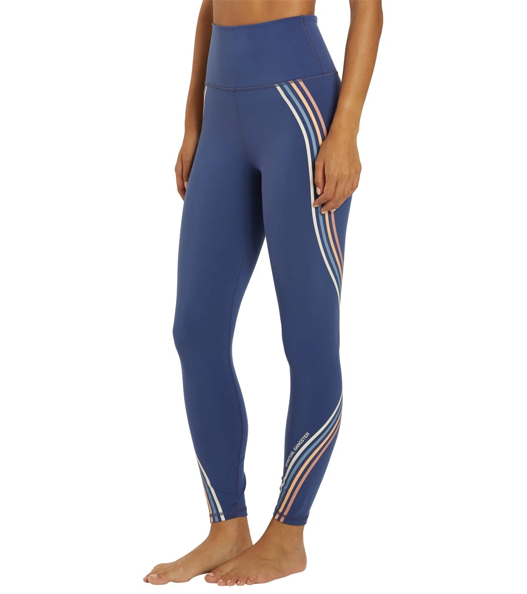 Spiritual Gangster Ada Dream Tech Eco Jersey High Waisted 7/8 Legging Indigo - Image 4