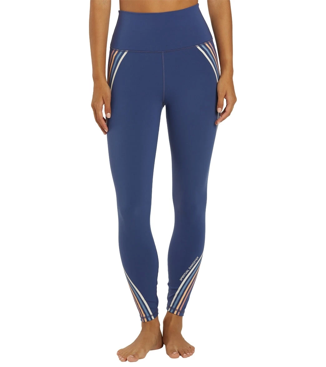 Spiritual Gangster Ada Dream Tech Eco Jersey High Waisted 7/8 Legging Indigo - Image 5