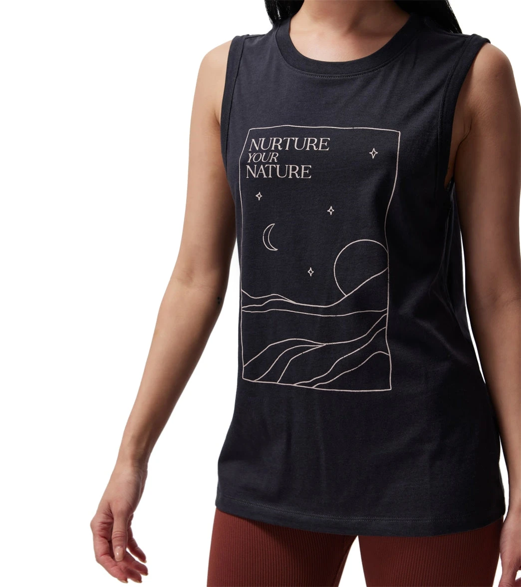 Spiritual Gangster Nurture Your Nature Irina Muscle Tank Vintage Black - Image 3