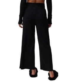 Spiritual Gangster Harmony Rib Wide Leg Pant Black