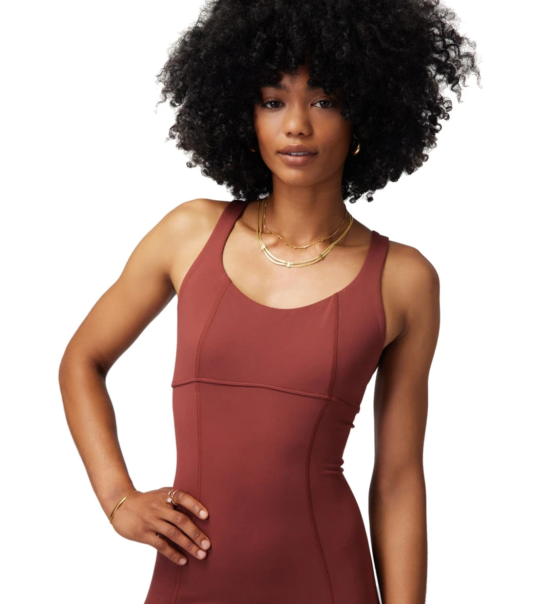 Spiritual Gangster Flaunt Dream Tech Eco Jersey Bodysuit Washed Burgundy - Image 3