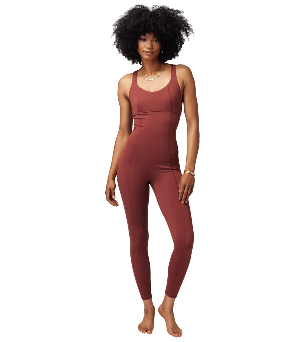 Spiritual Gangster Flaunt Dream Tech Eco Jersey Bodysuit Washed Burgundy - Image 7
