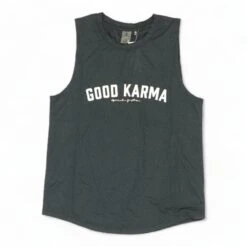 Spiritual Gangster Black Graphic Karma Active Tank