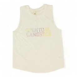 Spiritual Gangster White Graphic Active Tank