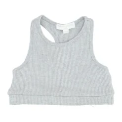 Spiritual Gangster Gray Solid Ballet Rib Bra