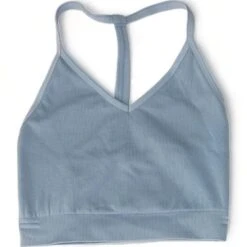 Spiritual Gangster Blue Solid Sports Bra