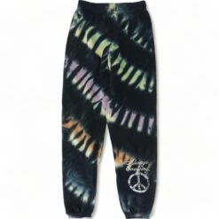 Spiritual Gangster Black Tie Dye Boyrfriend Sweatpants